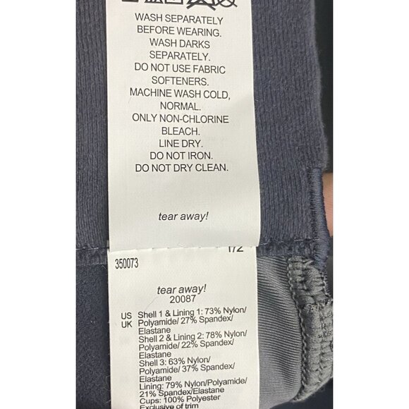 Brooks 38DD Dare Racerback Run 2.0 Sports Bra Asphalt Sweat Wicking Adjustable - Picture 8 of 10